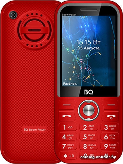 

Кнопочный телефон BQ-Mobile BQ-2826 Boom Power (красный)