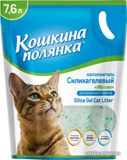 

Наполнитель для туалета Кошкина Полянка Яблоко 7.6 л