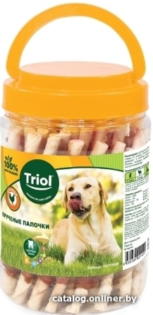 

Лакомство для собак Triol Крученые палочки с курицей (банка, 340 г)