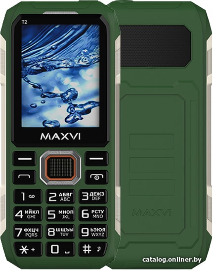

Кнопочный телефон Maxvi T2 (зеленый)