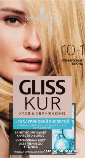 

Крем-краска для волос Gliss Kur Уход и увлажнение 10-1 жемчужный блонд