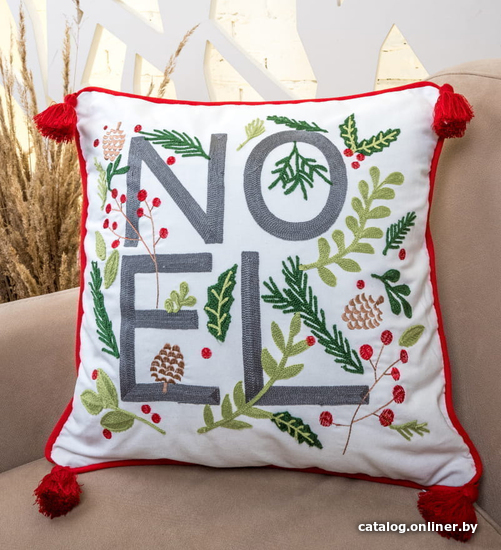 

Чехол на подушку Arya Noel 45x45 (белый)