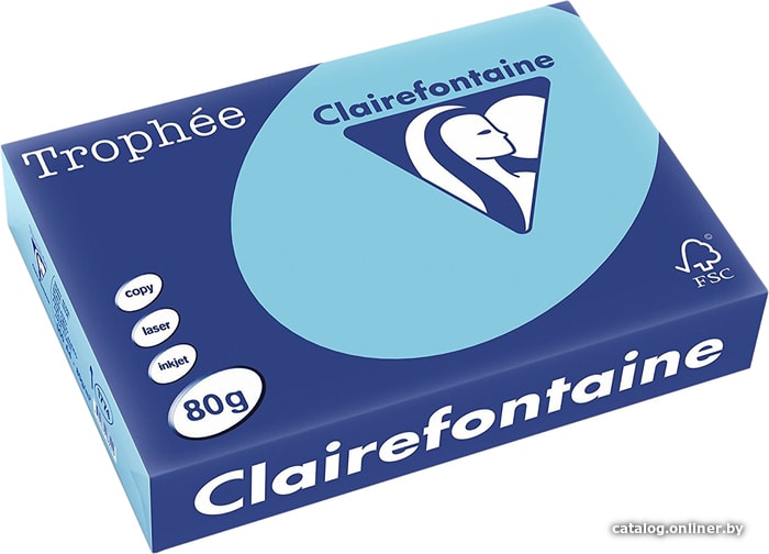 

Офисная бумага Clairefontaine Trophee пастель A4 80 г/кв.м 500 л (темно-голубой)