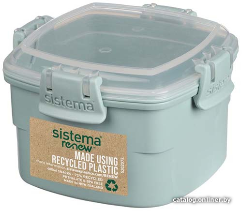

Ланч-бокс Sistema Renew 581320 (зеленый)