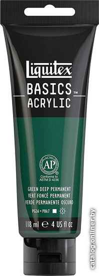 

Акриловая краска Liquitex Basics 1046350 (118 мл, зеленый темный перманентный)