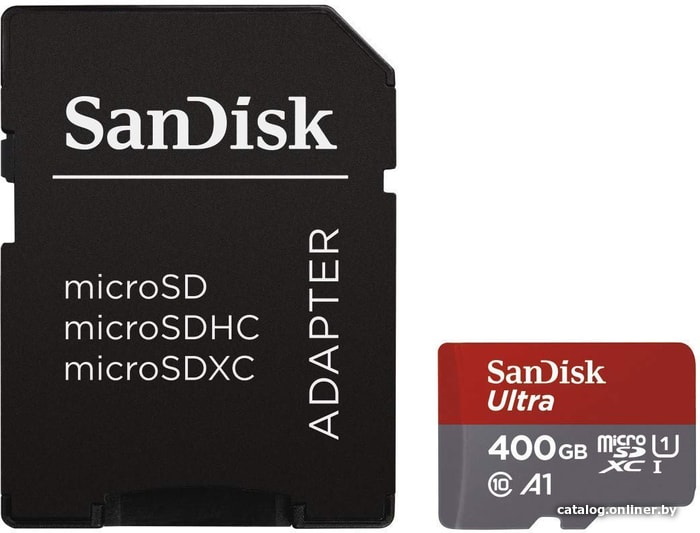 

Карта памяти SanDisk microSDXC SDSQUAR-400G-GN6MA 400GB (с адаптером)