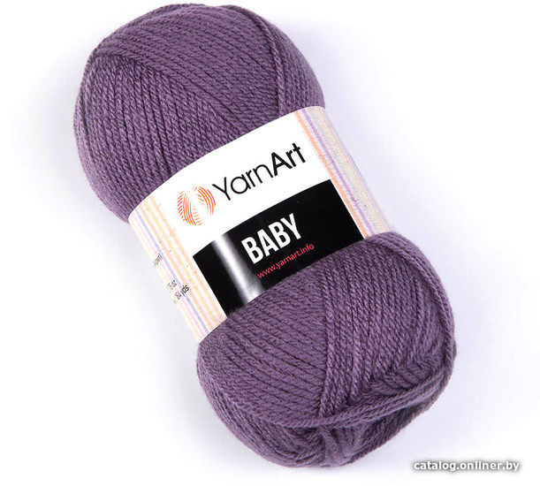 

Пряжа для вязания Yarnart Baby 100% акрил 852 50 г (150 м, серый)