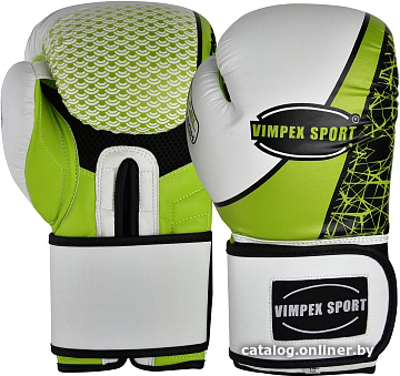 

Перчатки для единоборств Vimpex Sport 3072 (10 oz, белый/зеленый)