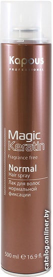 

Kapous Professional Лак аэрозольный нормальной фиксации "Magic Keratin" (500 мл)
