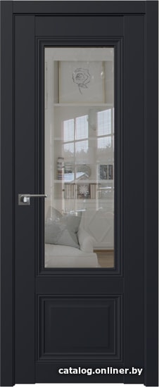 

Межкомнатная дверь ProfilDoors 2.103U 90x200 (черный матовый, стекло прозрачное)