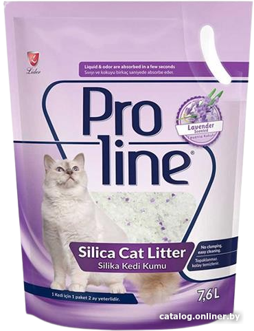

Наполнитель для туалета Proline Silica Lavender с ароматом лаванды 7.6 л