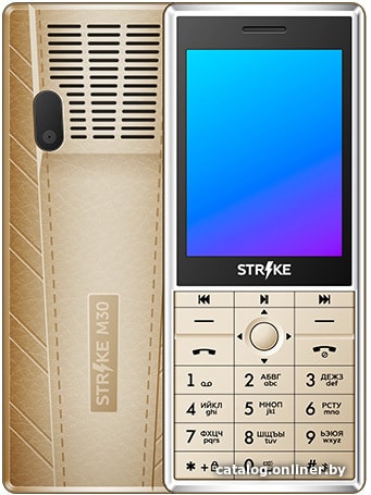 

Кнопочный телефон Strike M30 (золотистый)