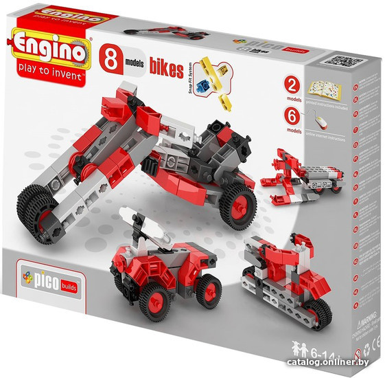 

Конструктор Engino Pico Builds/Inventor PB22(0832) Мотоциклы - 8 моделей