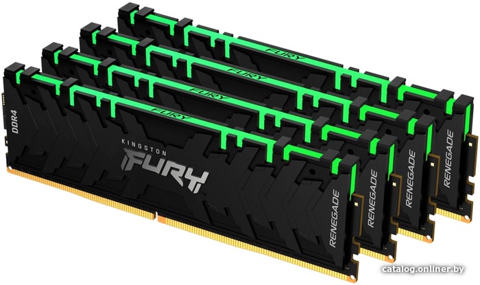 

Оперативная память Kingston FURY Renegade RGB 4x8GB DDR4 PC4-24000 KF430C15RBAK4/32