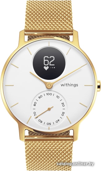 

Гибридные умные часы Withings Steel HR Limited Edition 36mm (белый/золотистый)