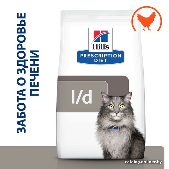 

Сухой корм для кошек Hill's Prescription Diet Liver Care l/d Chicken при заболеваниях печени, с курицей 1.5 кг