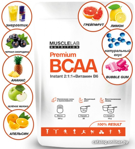 

BCAA Musclelab ВСАА с Витамином В6 (350 г, черная смородина)