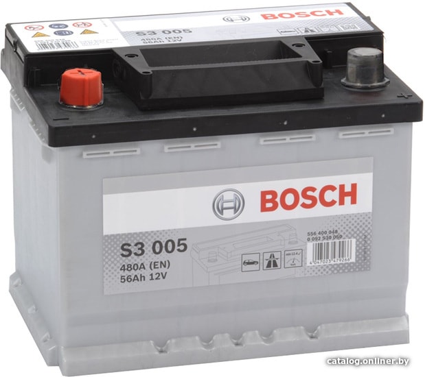 

Автомобильный аккумулятор Bosch S3 005 (556400048) 56 А/ч