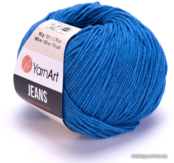 

Пряжа для вязания Yarnart Jeans 55% хлопок/45% полиакрил 16 50 г (160 м, синий)