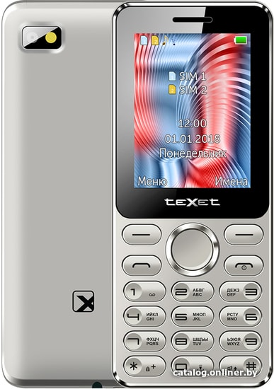

Кнопочный телефон TeXet TM-212 (серый)