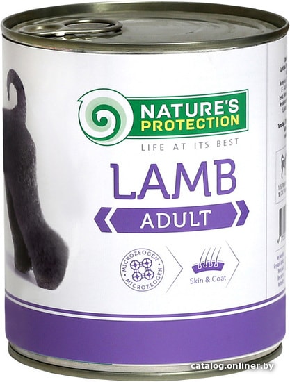 

Консервированный корм для собак Nature's Protection Adult Lamb 0.8 кг