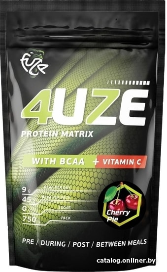 

Протеин 4uze BCAA + Vitamin C (750 г, вишневый пирог)