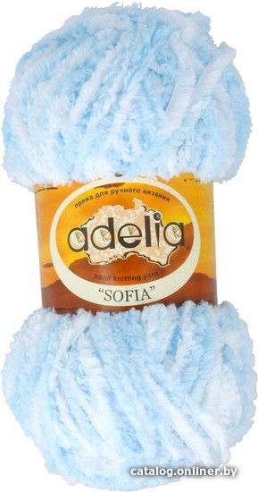 

Набор пряжи для вязания Adelia Sofia 50 г 90 м (голубой/белый, 2 мотка)