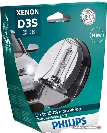 

Ксеноновая лампа Philips D3S Xenon X-tremeVision gen2 1шт (блистер)