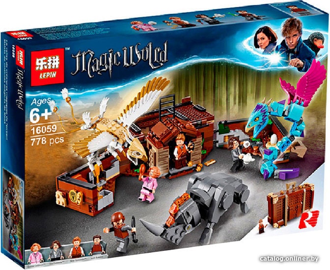 

Конструктор Lepin 16059 Чемодан Ньюта Саламандера