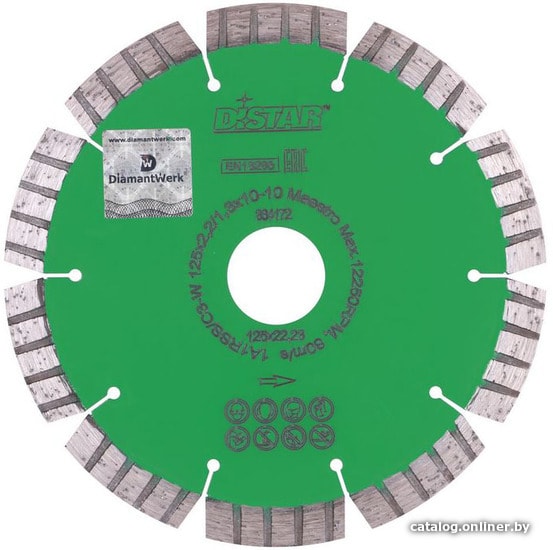 

Отрезной диск алмазный Distar 1A1RSS/C3-W 125x2.2/1.3x12x22.23-10 Maestro H12 12315051010