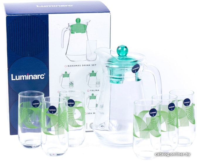 

Набор бокалов для воды и напитков Luminarc Green Rings N9664