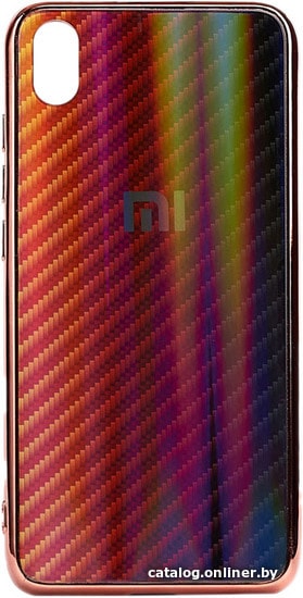 

Чехол для телефона EXPERTS Aurora Glass для Xiaomi Mi A3 с LOGO (красно-черный)