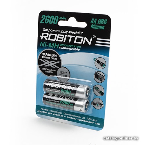 

Аккумулятор Robiton AA 2600mAh 2 шт.