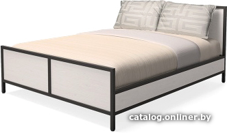 

Кровать Millwood Neo Loft КМ-2.6 Ш (дуб белый/металл черный)