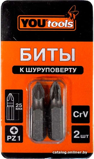 

Набор бит Yourtools PZ1х25 (2 предмета)
