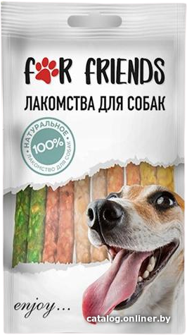 

Лакомство для собак For Friends Палочки цветные 5 шт (12.5 см)