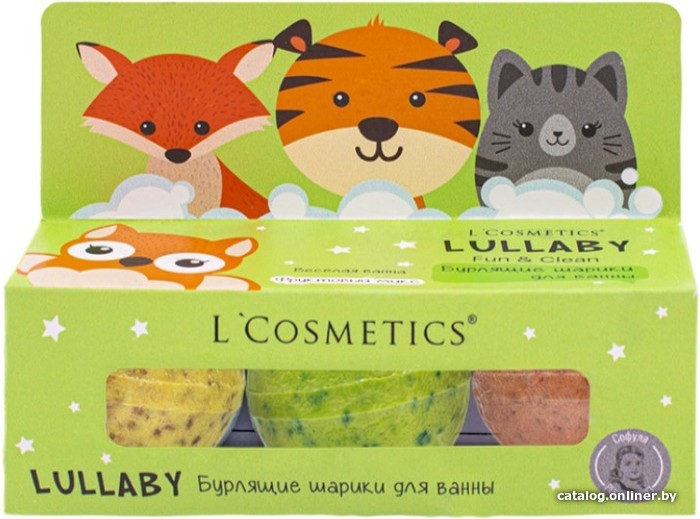 

Бомбочка для ванны детская L'Cosmetics Lullaby 3x55 г (зеленый)