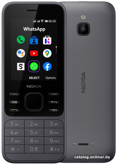 

Кнопочный телефон Nokia 6300 4G Dual SIM (серый)