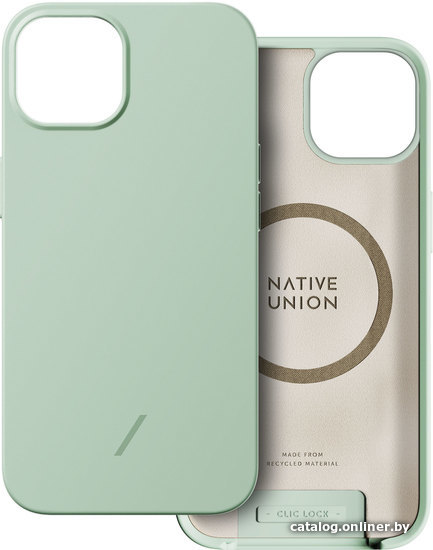 

Чехол для телефона Native Union Click Pop с MagSafe для iPhone 13 (ментол)