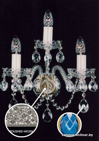

Бра ArtGlass Mirka Iii. Full Cut Blue Nickel