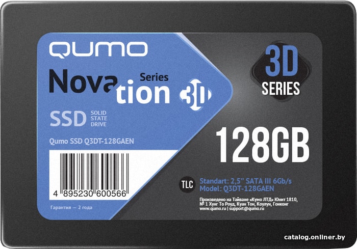 

SSD QUMO Novation 3D TLC 128GB Q3DT-128GPBN