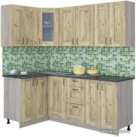 

Готовая кухня Интерлиния Мила Хольц 12x20 (дуб золотой)