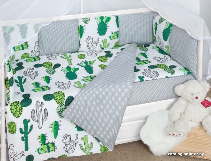 

Постельное белье Amarobaby Baby Boom КПБ-3 Кактусы (белый)