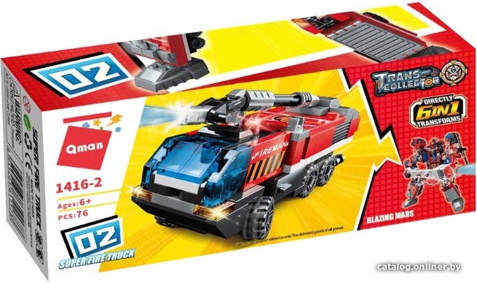 

Конструктор Qman Trans-Collector Blazing Mars 1416-2 Super Fire Truck