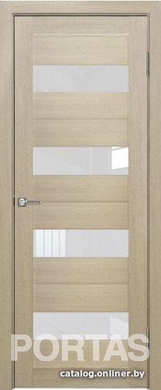 

Межкомнатная дверь Portas S23 90x200 (лиственница крем, стекло lacobel белый лак)