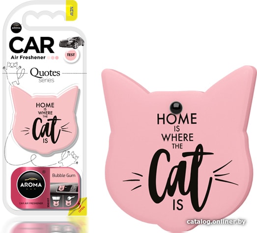 

Aroma Car Ароматизатор полимерный Quotes Cat Bubble Gum 83197
