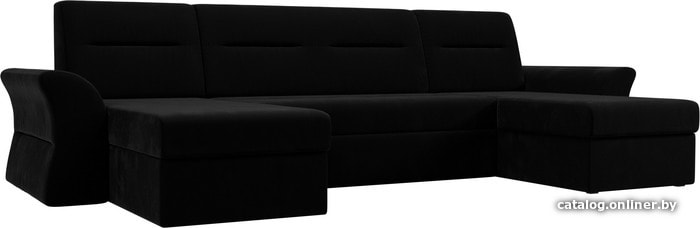 

П-образный диван Mebelico Клайд 109310 (микровельвет, черный)