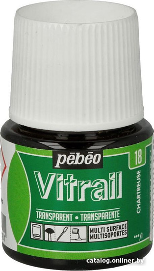

Краска для стекла и керамики PEBEO Vitrail 050-018 (45 мл, шартрез)