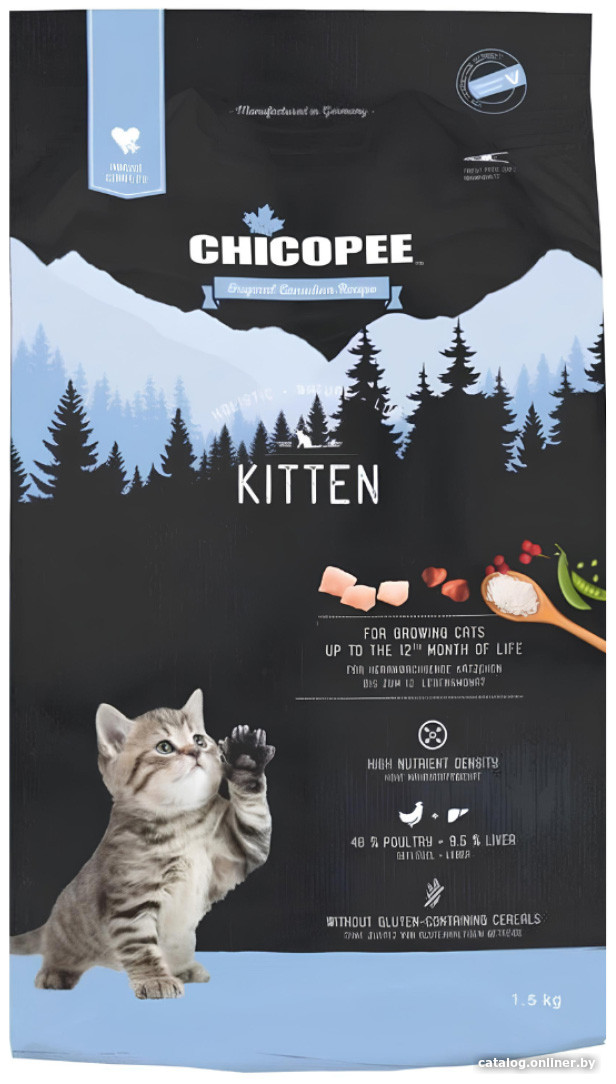 

Сухой корм для кошек Chicopee HNL Kitten 1.5 кг