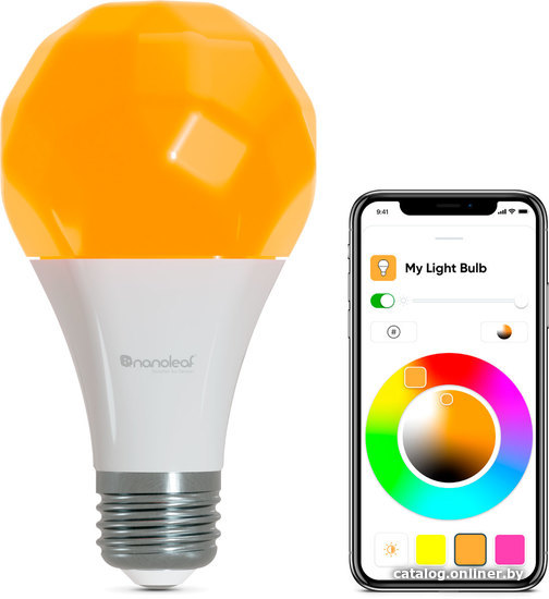

Светодиодная лампочка Nanoleaf A60 E27 Smart Bulb NL45-0800WT240E27